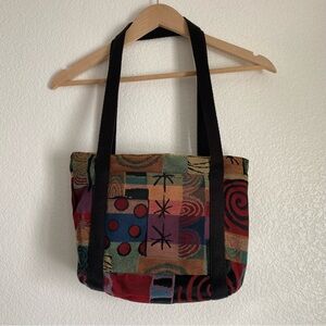 Vintage Portmanteau patchwork handcrafted Portland Maine bag